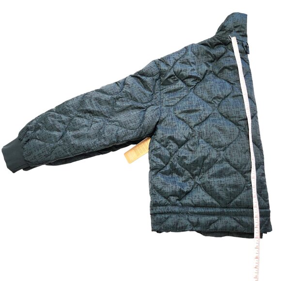 FLX Dark Green Puffer Jacket Cinchable Waist High Neck Zip and Snap Size… - Picture 14 of 16